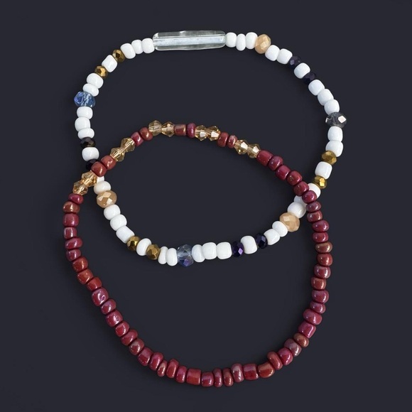 Jewelry - Cherry White Bead Anklet Set